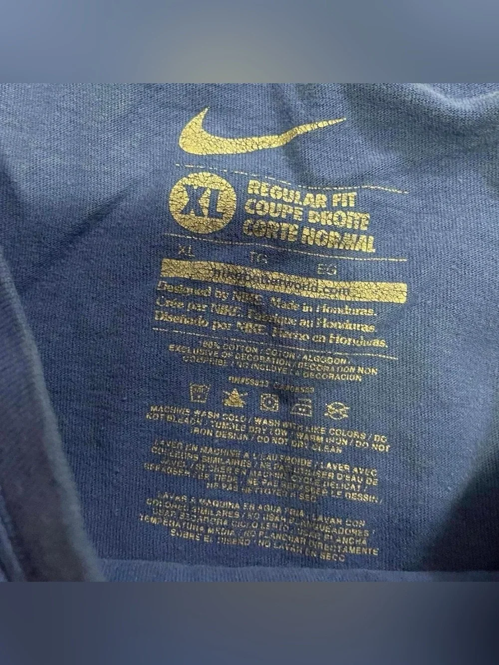 Nike Men's Blue 1972 Graphic Spellout‎ T-Shirt